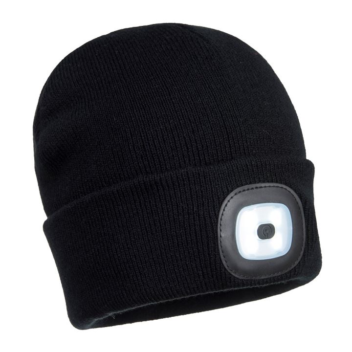 Portwest - B029 - Bonnet Beanie avec LED rechargeable - Noir - portwest