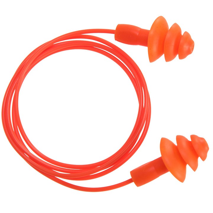 Portwest - EP04 - Bouchon d'oreille TPR avec cordon réutilisable Orange (50 paires) - portwest